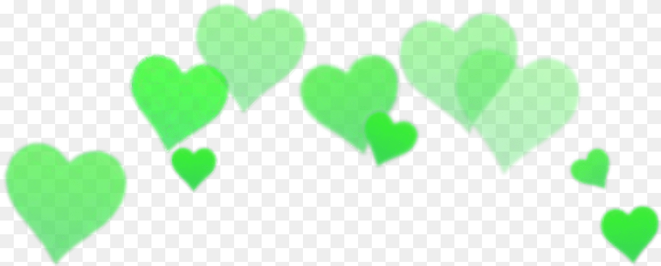 Green Hearts Clipart Heart Crown Green, Leaf, Plant, Symbol Free Transparent Png