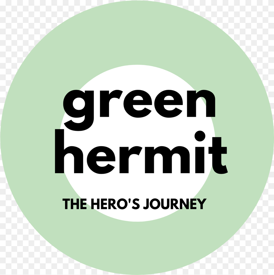 Green Hermit U2013 A Space For Development Where Business And Circle, Sticker, Logo, Disk, Text Png Image