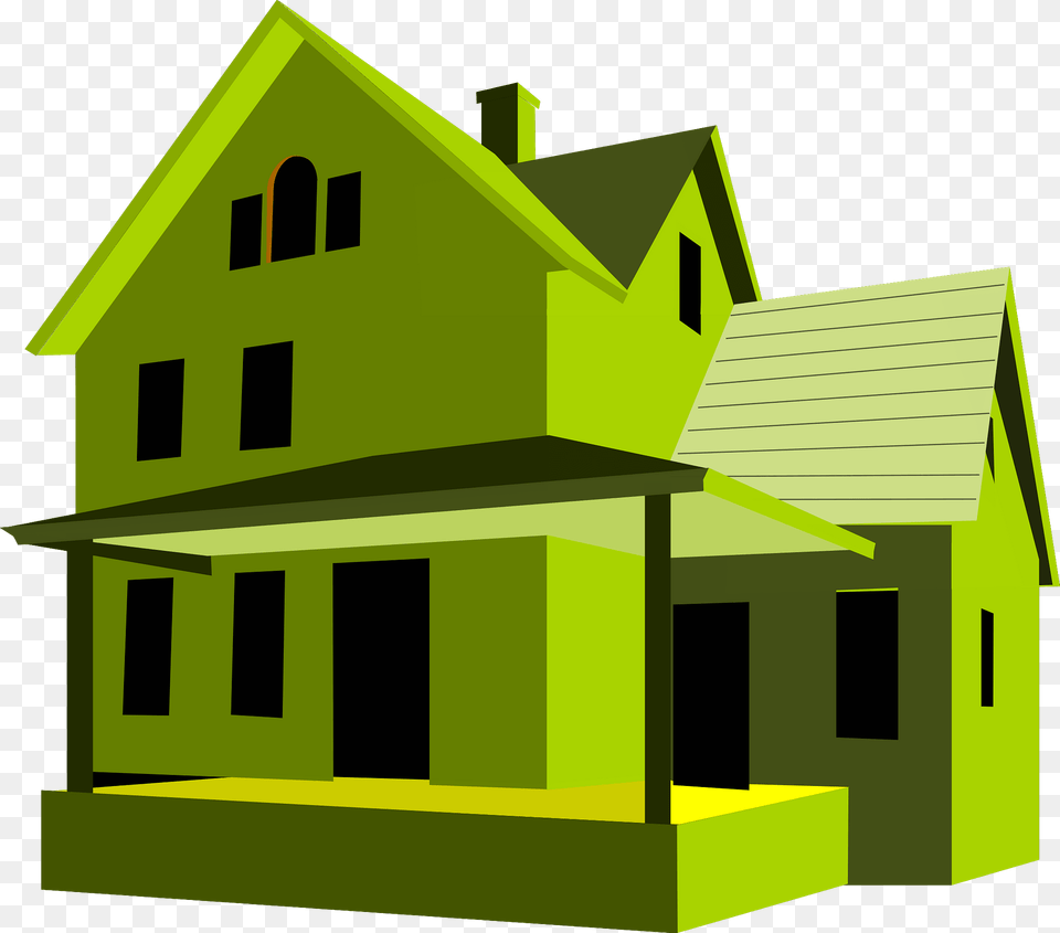 Green House Clipart, Architecture, Building, Cottage, Housing Free Transparent Png