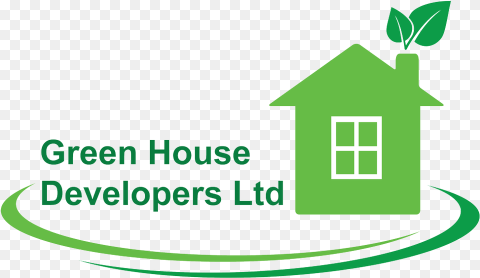 Green House Developers House With Leaves Logo, Outdoors, Architecture, Building, Countryside Free Transparent Png