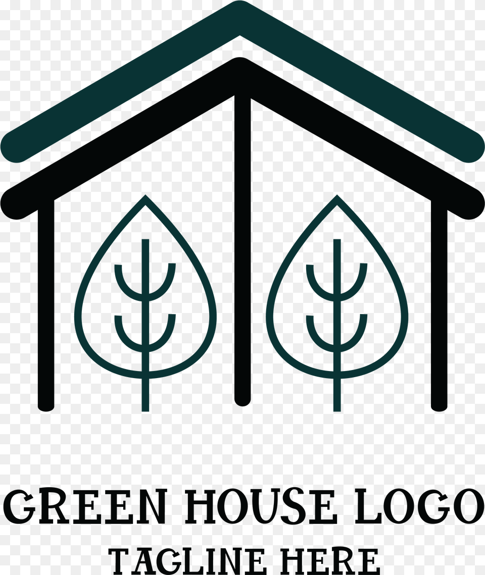 Green House Logo Vector Vertical, Outdoors, Cross, Symbol, Nature Free Png Download