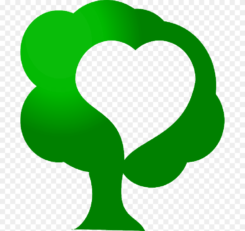 Green Icon Tree Heart Love Save Environment Save The Trees Clip Art, Animal, Fish, Sea Life, Shark Free Png