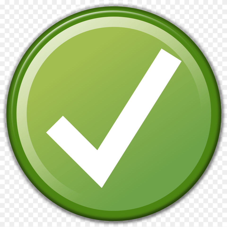 Green Icon With White Checkmark Small Circle With Check Mark, Symbol, Disk Png Image