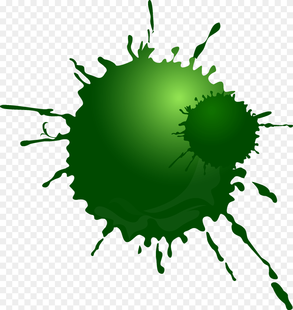 Green Ink Brush Clip Art, Graphics, Stain, Ball, Sport Png Image