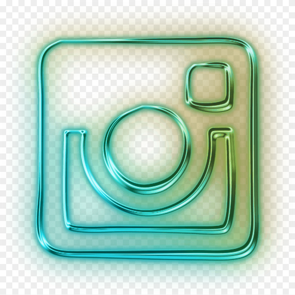 Green Instagram Logo Neon Logo Instagram, Accessories, Light Png Image