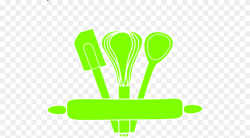 Green Kitchen Utensils Clip Art, Cutlery, Spoon, Device, Grass Free Png Download