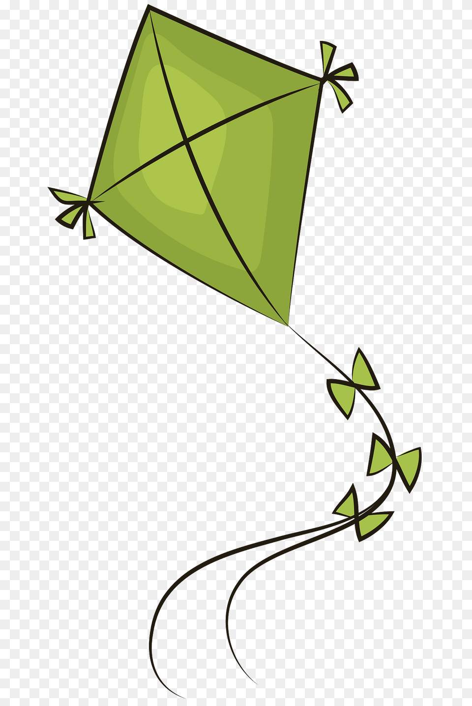 Green Kite Clipart, Toy, Bow, Weapon Png Image