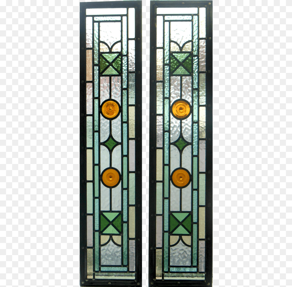 Green Kyle Stained Glass Panels Stained Glass, Art, Stained Glass, Door Free Png Download