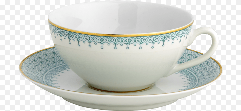 Green Lace Coup Cup Amp Saucersingle Cup, Saucer Png Image