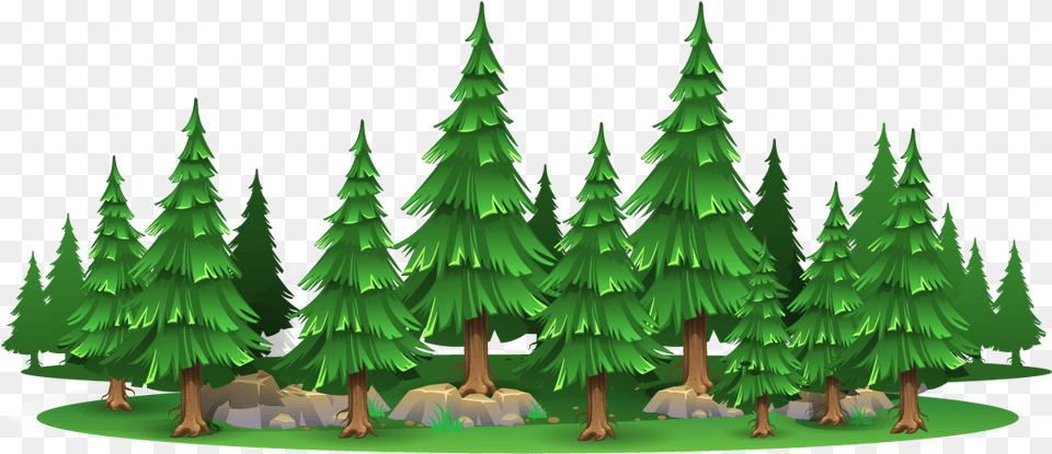 Green Landscape Vector Christmas Tree, Plant, Pine, Fir, Conifer Free Transparent Png