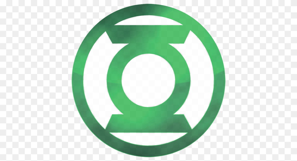 Green Lantern Chrome Logo Green Lantern Logo, Recycling Symbol, Symbol, Disk Png Image