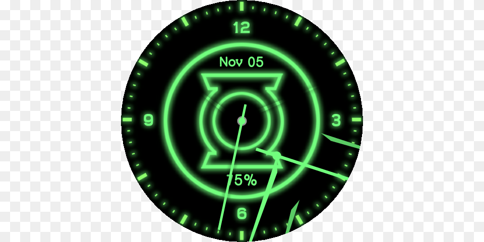 Green Lantern Clock, Disk Png Image