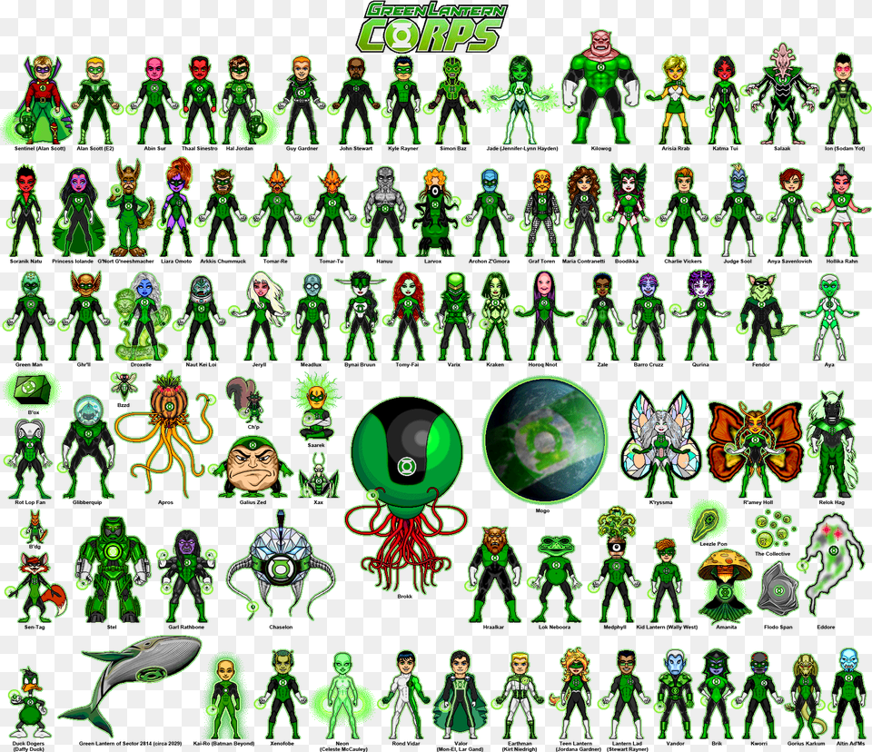 Green Lantern Corps Wallpapers Comics All The Green Lanterns, Person, People, Crowd Png Image