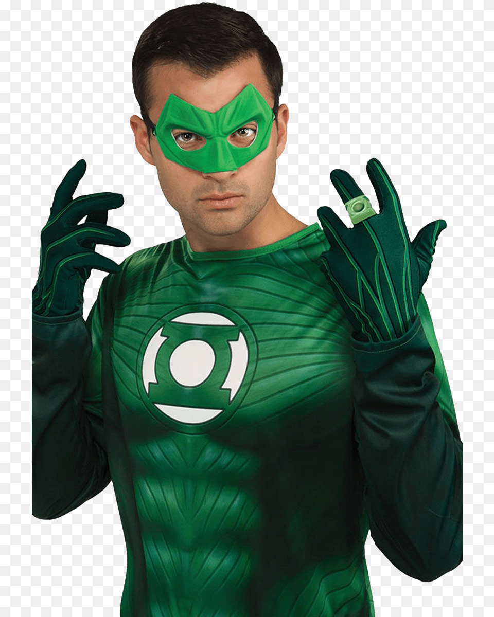 Green Lantern Costume, Clothing, Person, Adult, Glove Png