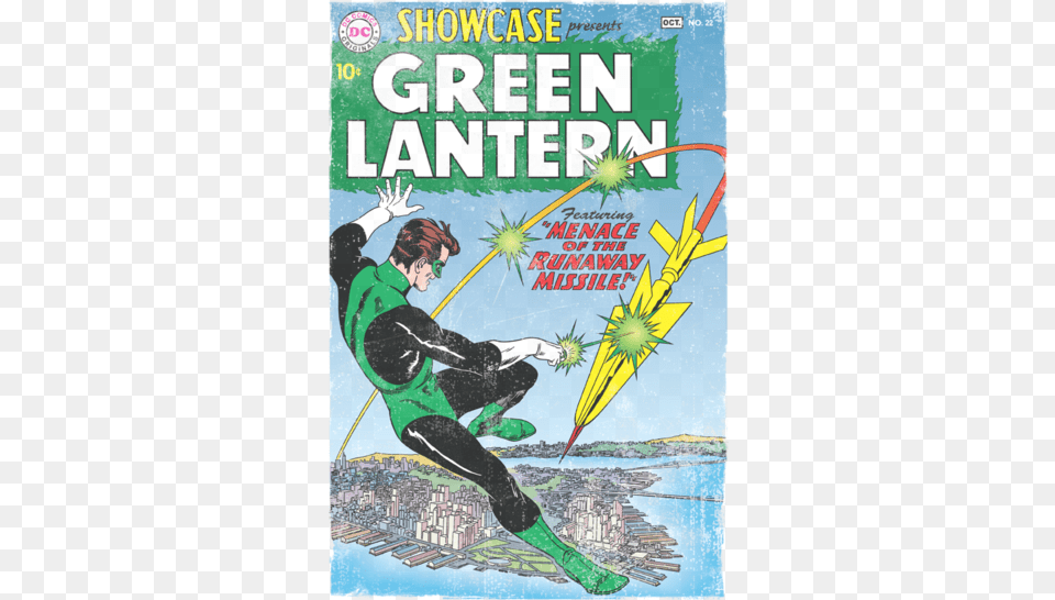 Green Lantern Menace Missle Youth T Shirt Green Lantern Hal Jordan First Appearance, Book, Comics, Publication, Adult Free Transparent Png