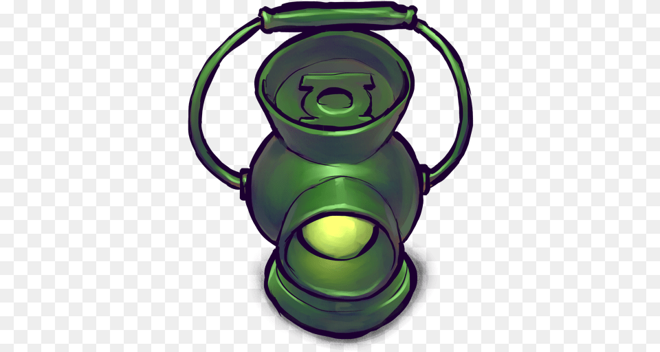 Green Lantern Watercolor Icon Green Lantern Icon, Lamp, Lighting Free Transparent Png