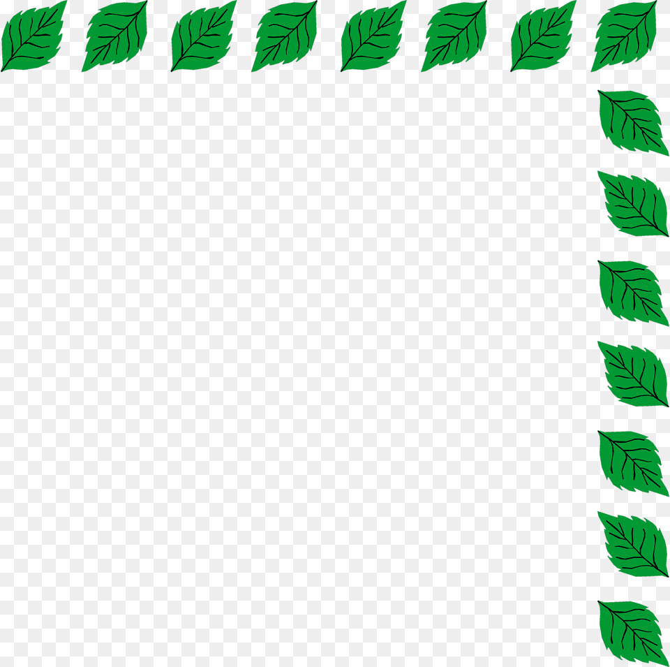 Green Leaf Border Download Green Leaves Border Clip Art, Plant, Pattern Png Image