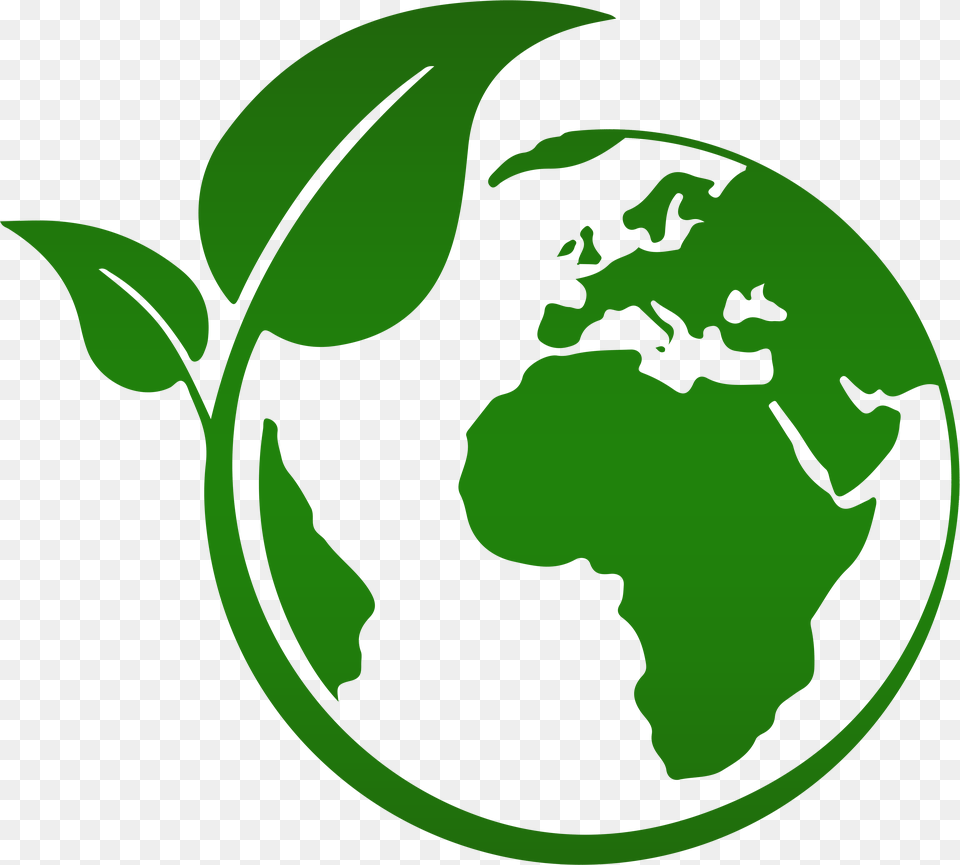 Green Leaf Earth Clipart, Astronomy, Outer Space, Planet, Globe Png Image