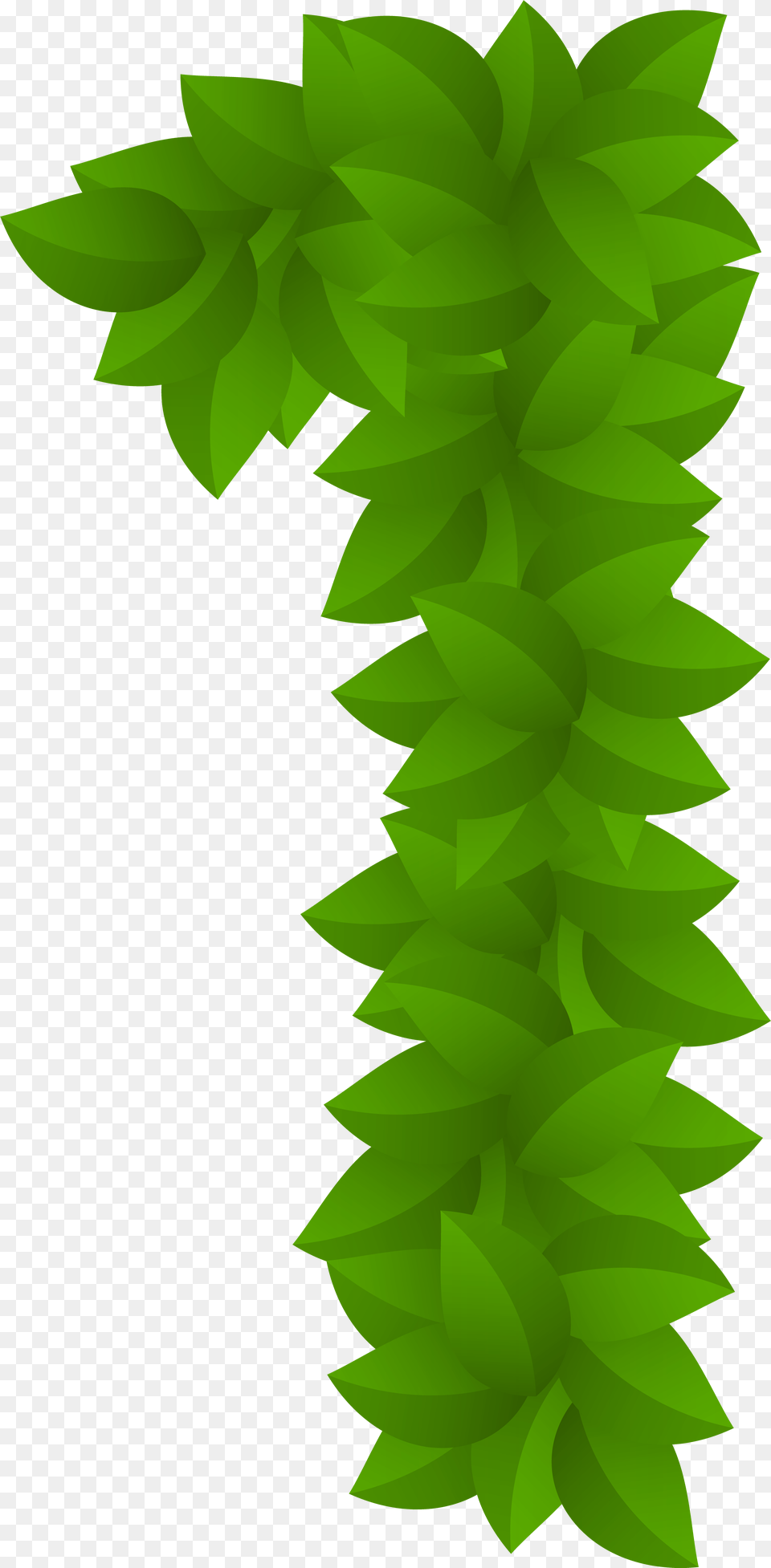 Green Leaves Clipart One Leaf Leaf Numbers Green, Accessories, Plant, Moss, Feather Boa Free Png Download