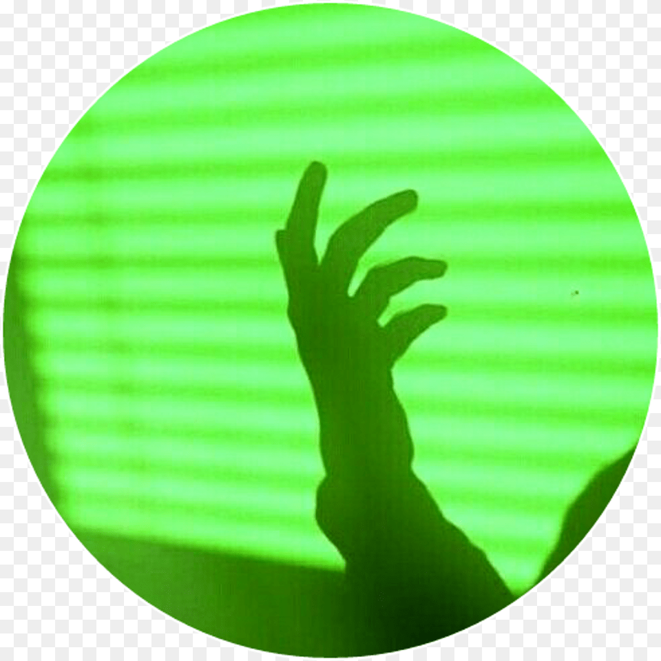 Green Light Hand Shadow Light Green Aesthetic, Body Part, Person, Finger, Disk Free Png