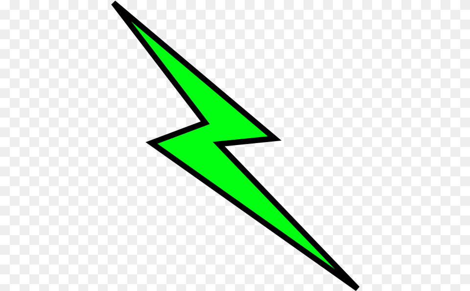 Green Lightning Bolt Transparent Cartoon Green Lightning Bolt, Star Symbol, Symbol, Blade, Dagger Free Png Download