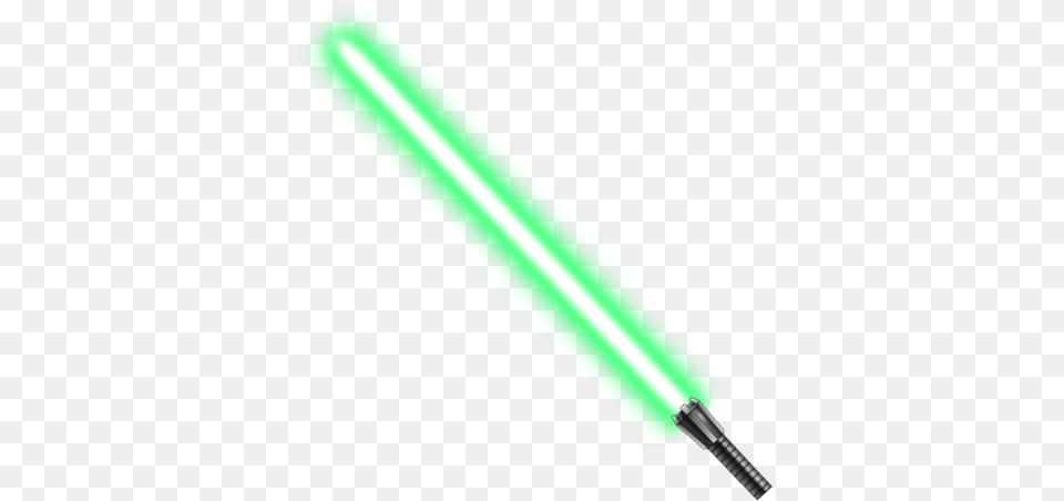 Green Lightsaber Transparent Image Star Wars Green Lightsaber, Light, Sword, Weapon, Neon Free Png Download
