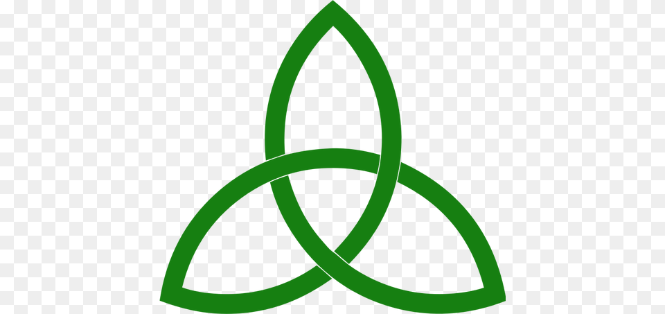 Green Line Triquetra Vector Clip Art, Symbol, Star Symbol Png