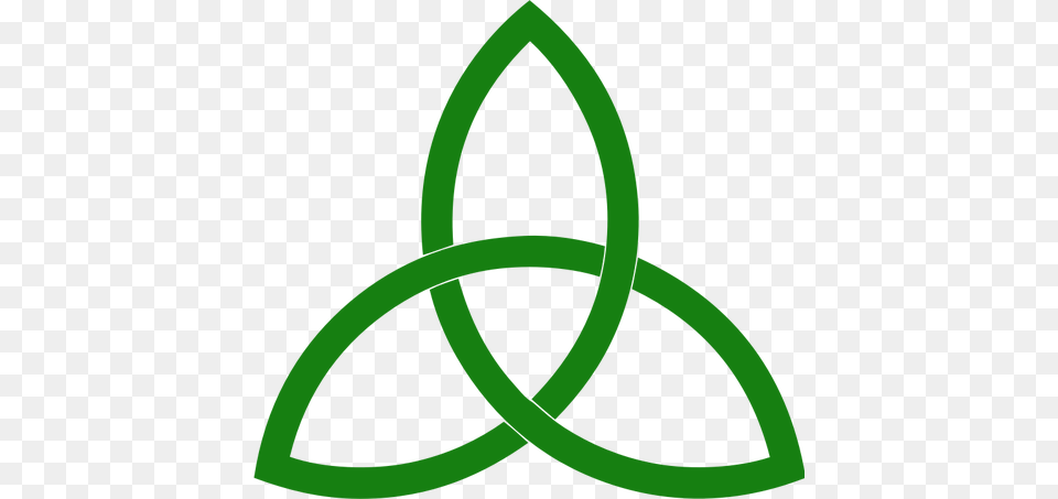 Green Line Triquetra Vector Clip Art, Symbol, Star Symbol Free Transparent Png