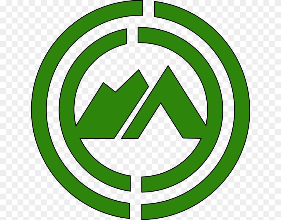 Green Logo Brand Fantastic Four Blue, Symbol, Recycling Symbol Png Image