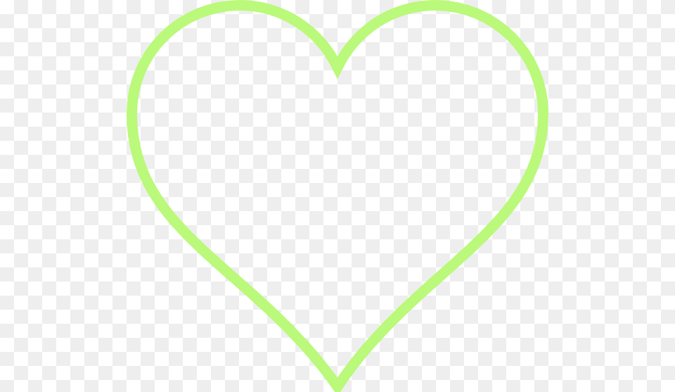 Green Love Heart Outline Free Png