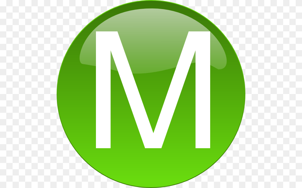 Green M Clip Art, Logo, Disk Free Png