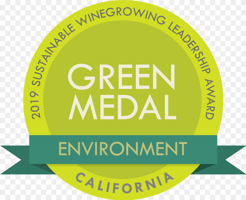 Green Medal Environment Award Bay Area Winery Sustainable Growing, Logo, Badge, Symbol, Disk Png Image
