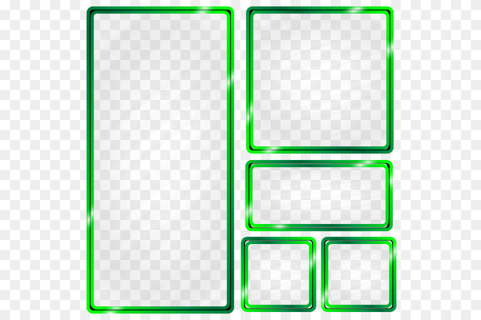 Green Metallic Frame Glass Effect Frame Border Metal, Lighting, Game Free Transparent Png