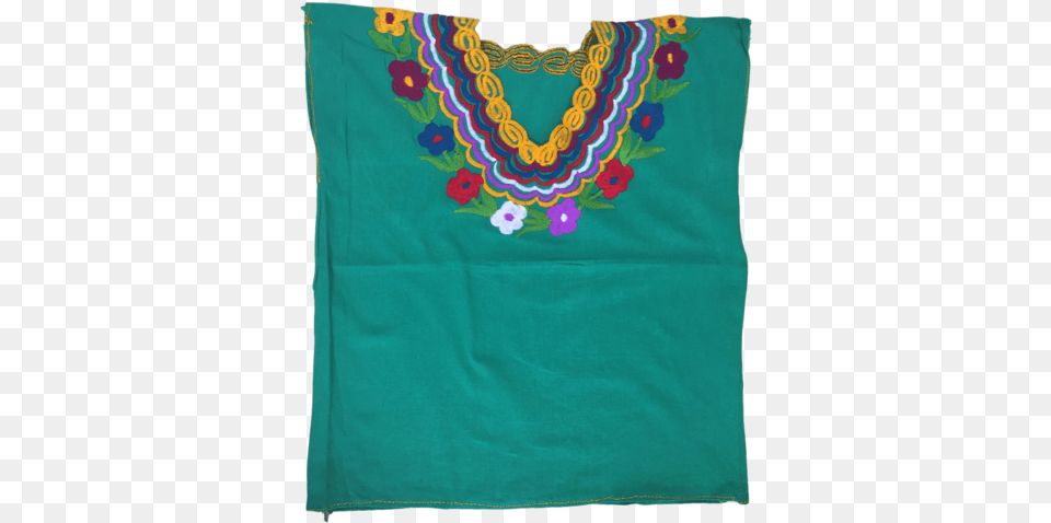 Green Mexican Blouse With Flowers Silk, Clothing, Embroidery, Pattern, Stitch Free Transparent Png