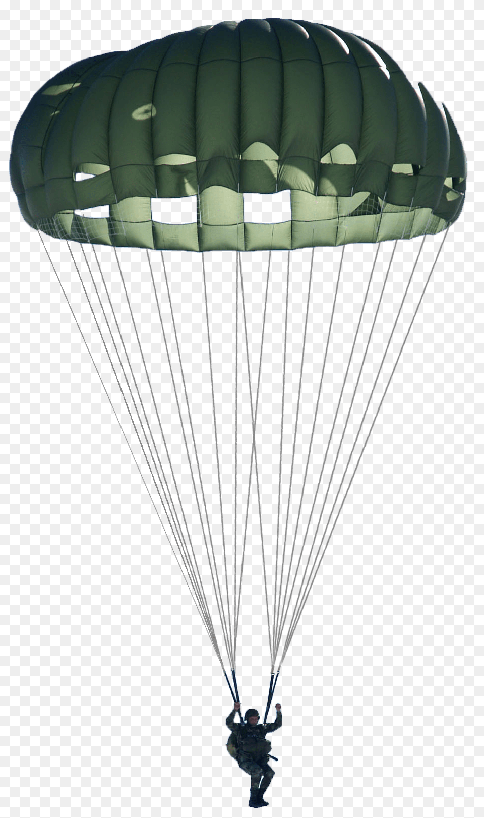 Green Military Parachute, Adult, Male, Man, Person Free Transparent Png