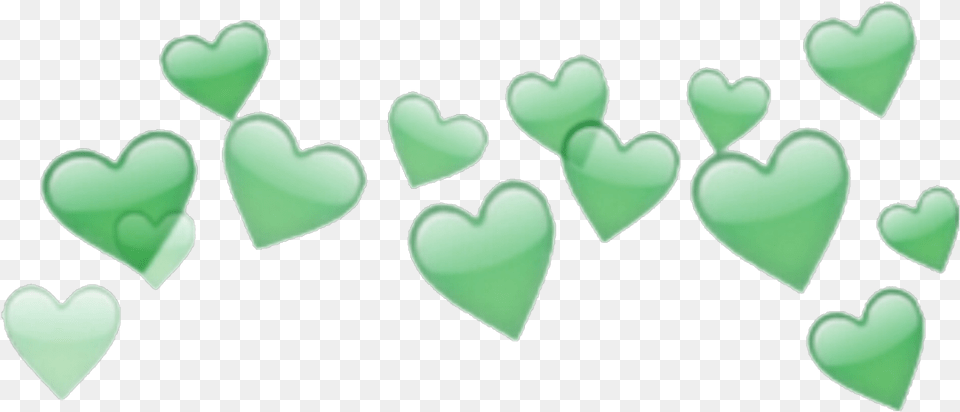 Green Mint Heart Crown Emoji Sticker Snapchat Heart Filter, Symbol, Accessories, Gemstone, Jewelry Free Png Download