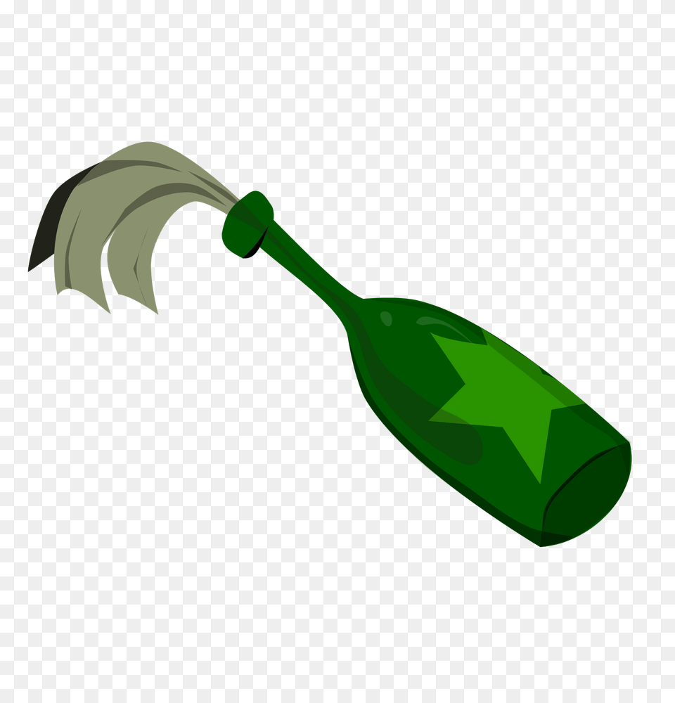 Green Molotov Clipart, Bottle, Smoke Pipe Free Png Download