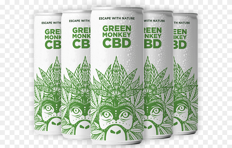 Green Monkey Cbd Drink, Plant, Can, Tin, Herbal Free Png Download