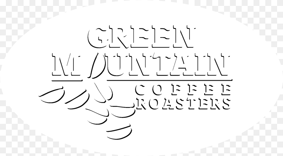 Green Mountain Coffee Roasters Logo Black And White Calligraphy, Handwriting, Text Free Transparent Png