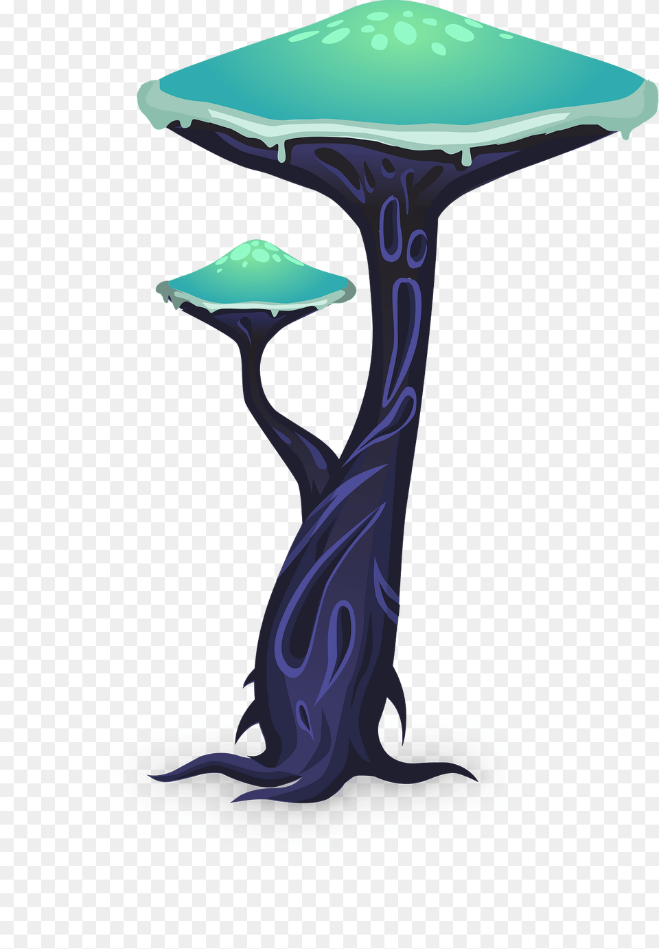 Green Mushroom Tree Clipart, Cross, Symbol Png