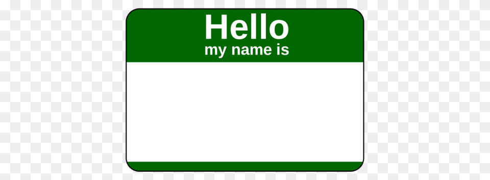 Green Name Tag, Text Png