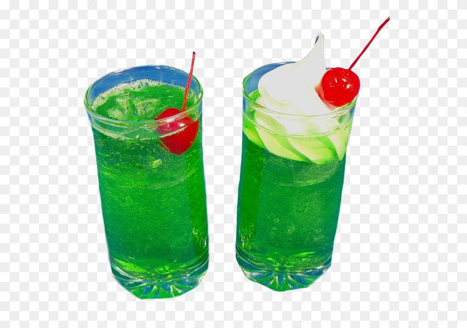 Green Neon Drink Drinks Cherry Cute Aesthetic Zombie, Alcohol, Beverage, Cocktail, Mojito Png Image