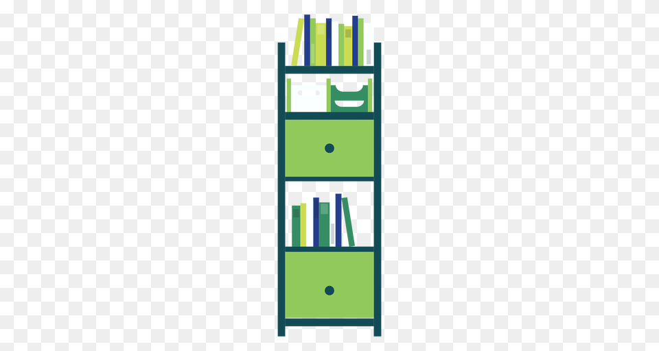 Green Office Bookshelf Clipart, Furniture, Bookcase Png