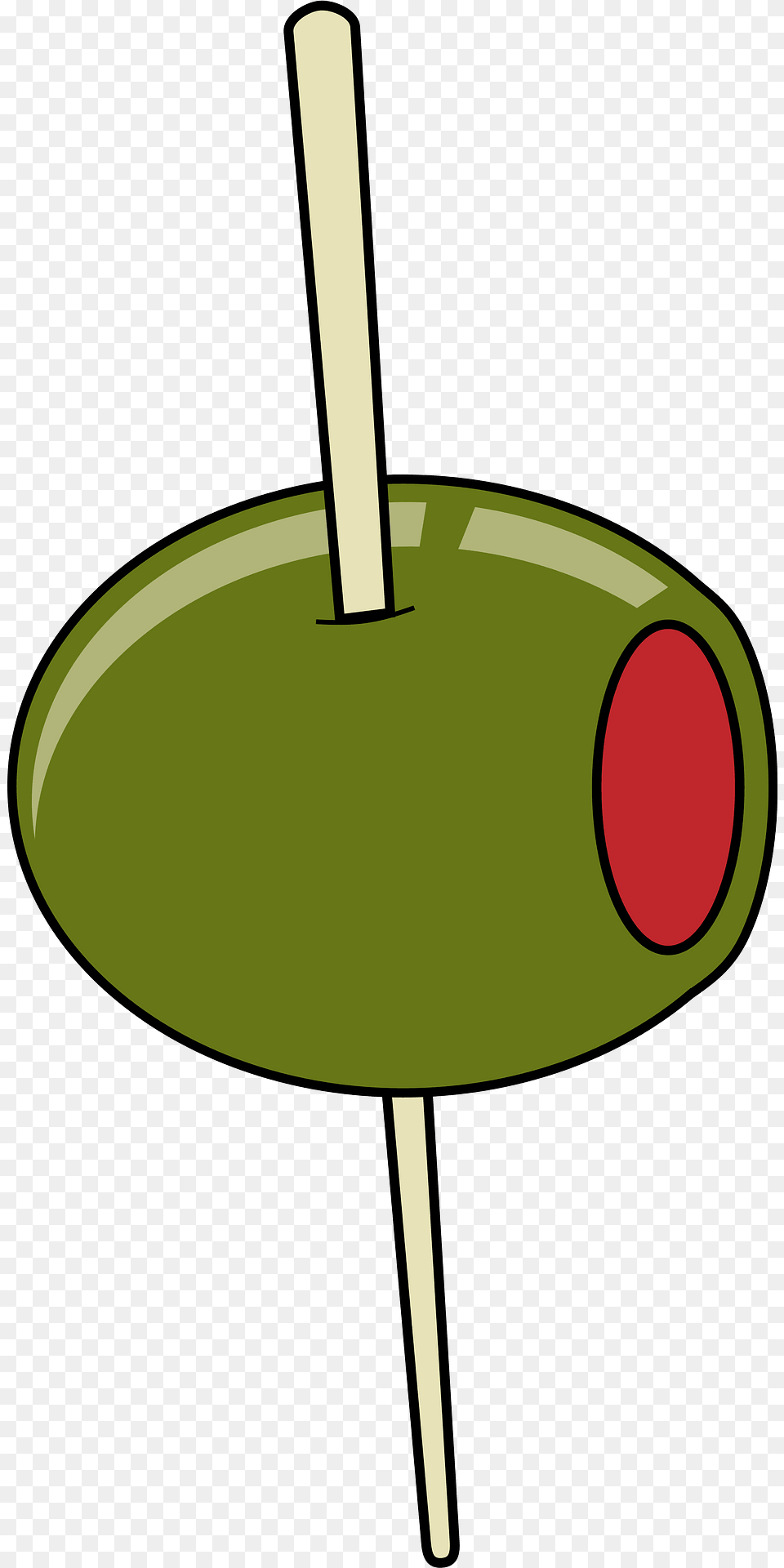 Green Olive Stuffed With Pimiento On A Toothpick Clipart, Food, Sweets Free Transparent Png