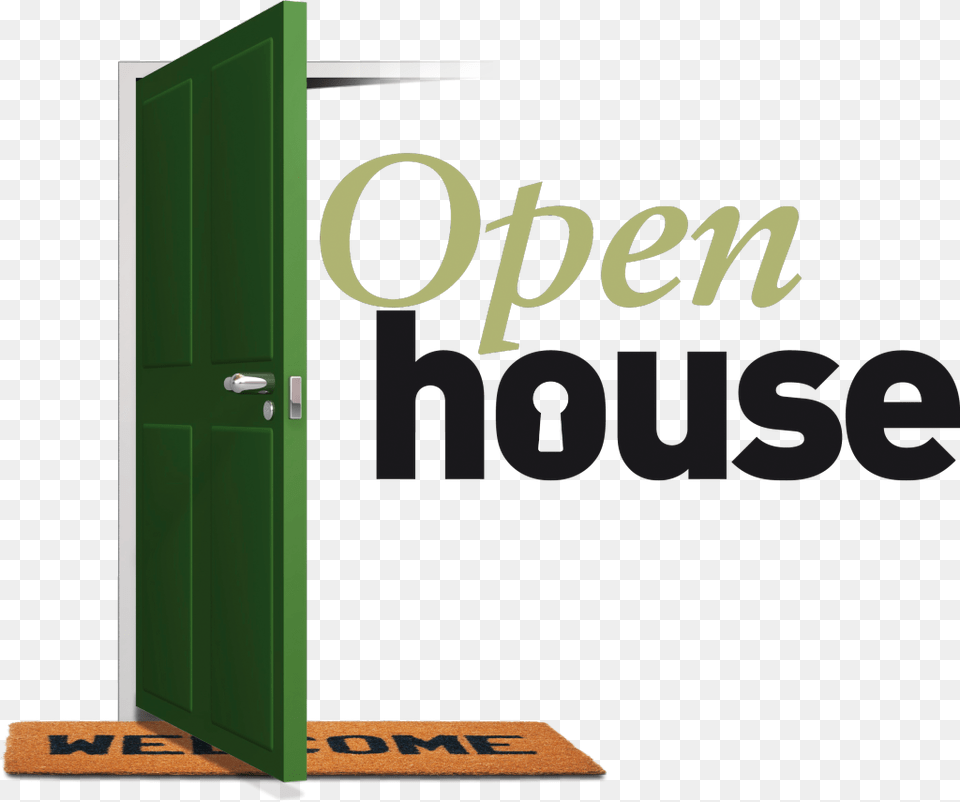 Green Open House Sign, Door Png