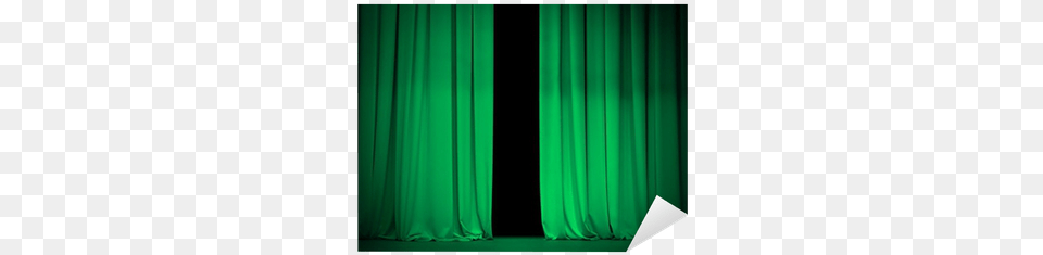 Green Or Emerald Curtain On Theater Or Cinema Stage Parallel Png Image