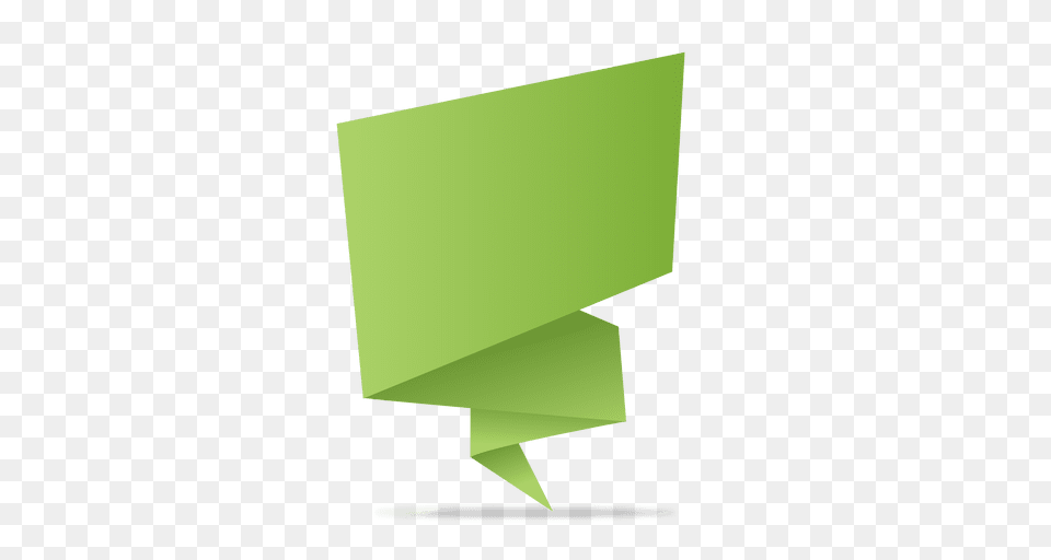 Green Origami Banner, Paper, Advertisement, Art Png Image