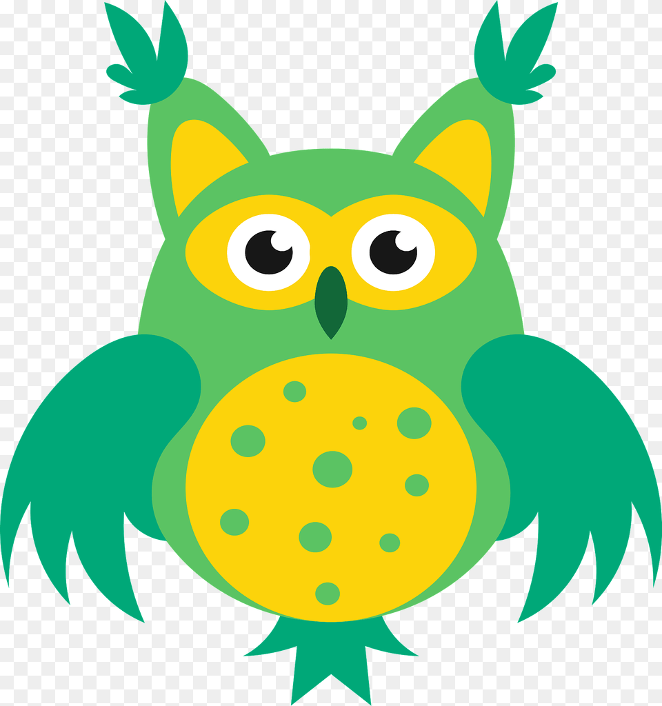 Green Owl Clipart, Animal, Bird Png