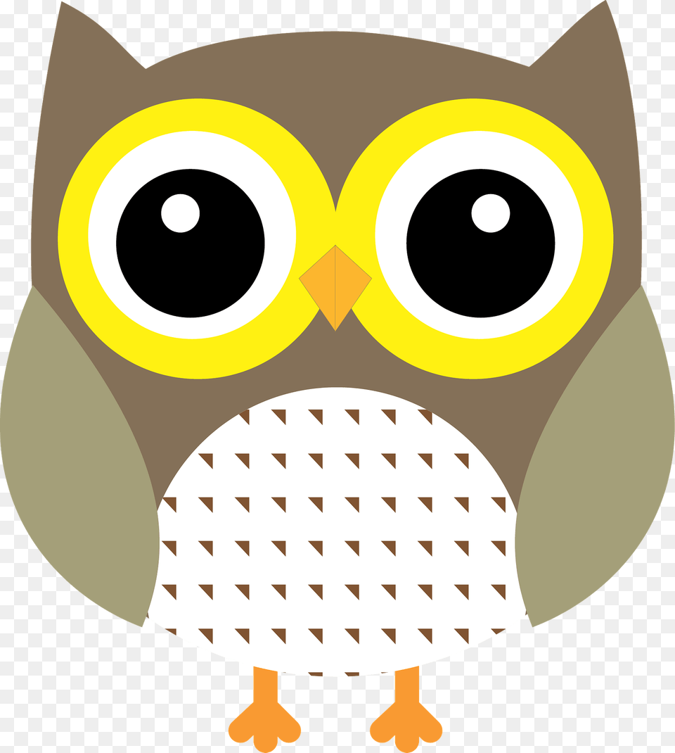 Green Owl With Yellow Eye Rings Clipart, Animal Free Transparent Png
