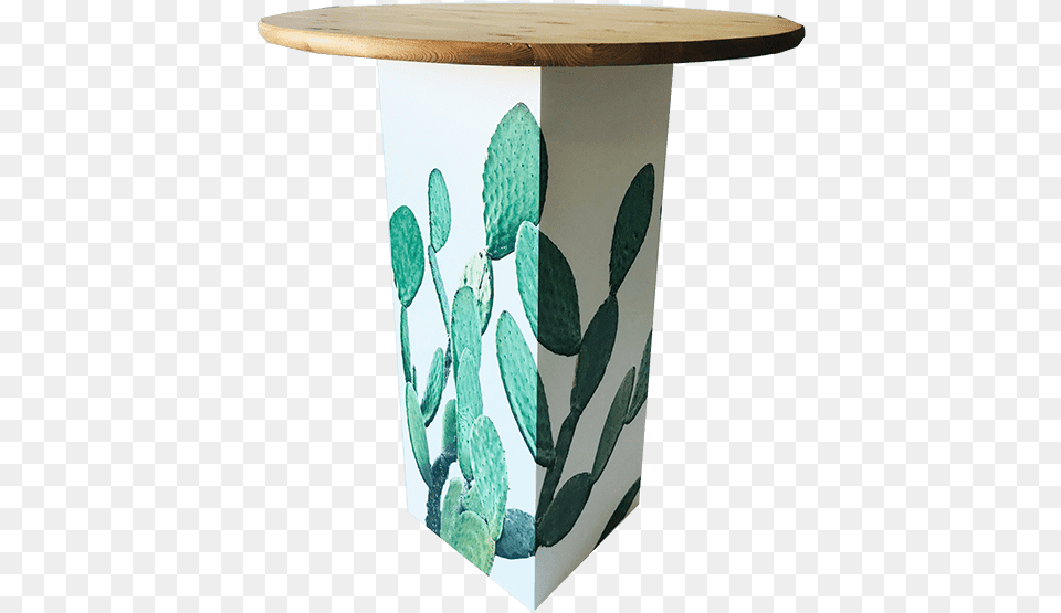 Green Paddle Cactus Glow Table Coffee Table, Furniture, Jar, Plant, Pottery Png Image